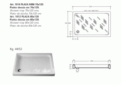 PIATTO DOCCIA H10 120X70